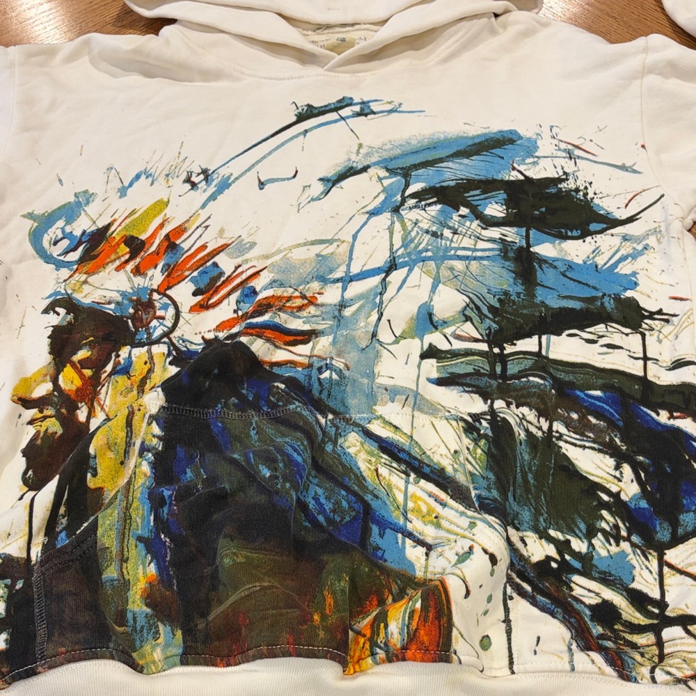 Denim & Supply Ralph Lauren Womens L Chief Sweatshirt Native American BF Hoodie - Picture 6 of 13